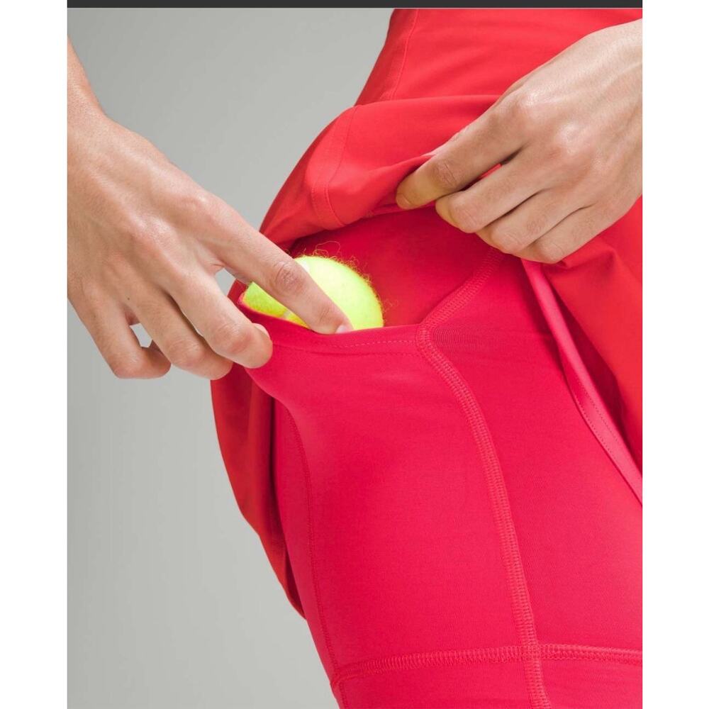 Lululemon Asymmetrical Layered High-Rise Tennis Skirt in Hot Heat Size 10 - Picture 4 of 10